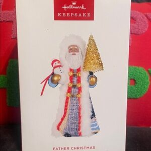 Hallmark Keepsake Father Christmas with Gold Tree